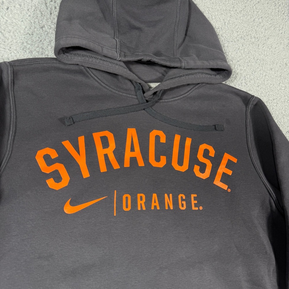 Syracuse Orange Nike Sweatshirt Mens Small Gray Club Fleece Hoodie Pullover - Picture 2 of 10